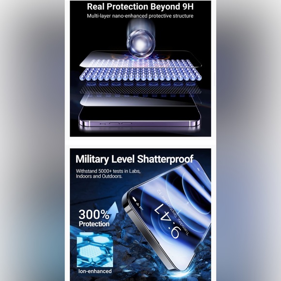 Ultra Glass Military Grade IPhone Screen Protectors - Picture 3 of 6